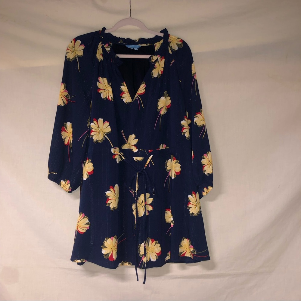 Draper James tunic style 3/4 sleeve floral shirt
